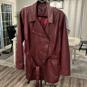 Baccini Faux Leather‎ Jacket Size 2X